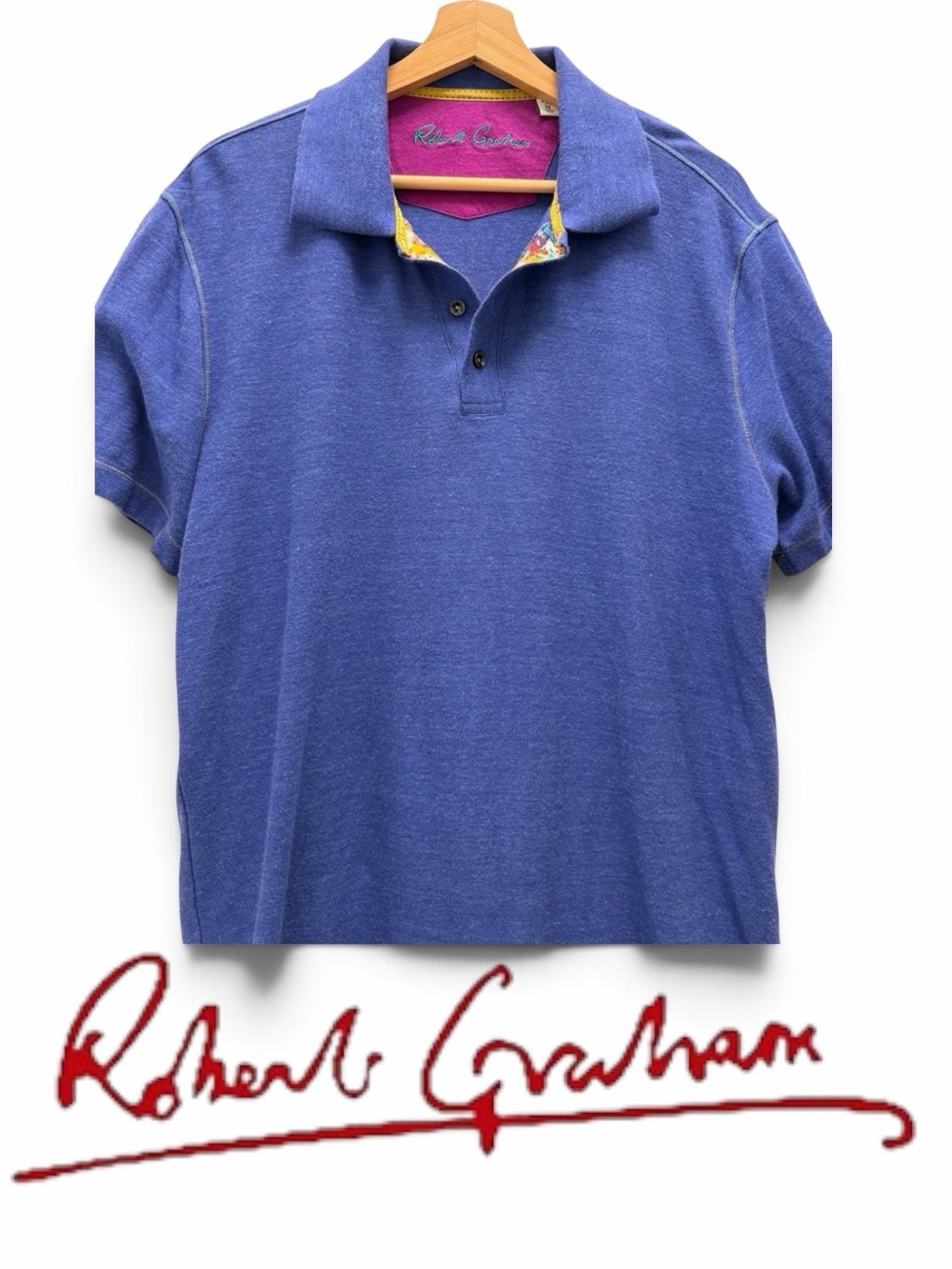 Robert Graham Blue Polo - Medium
